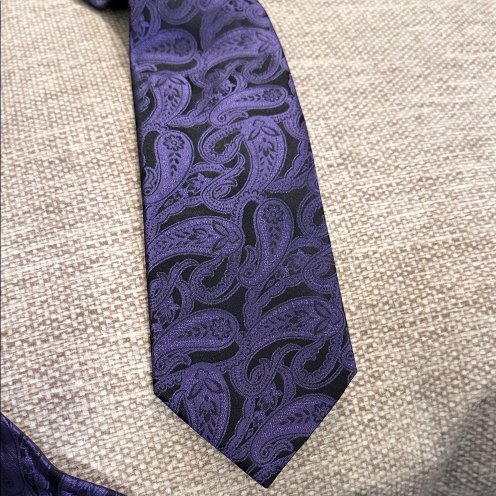 Murano Deep Purple Paisley Necktie